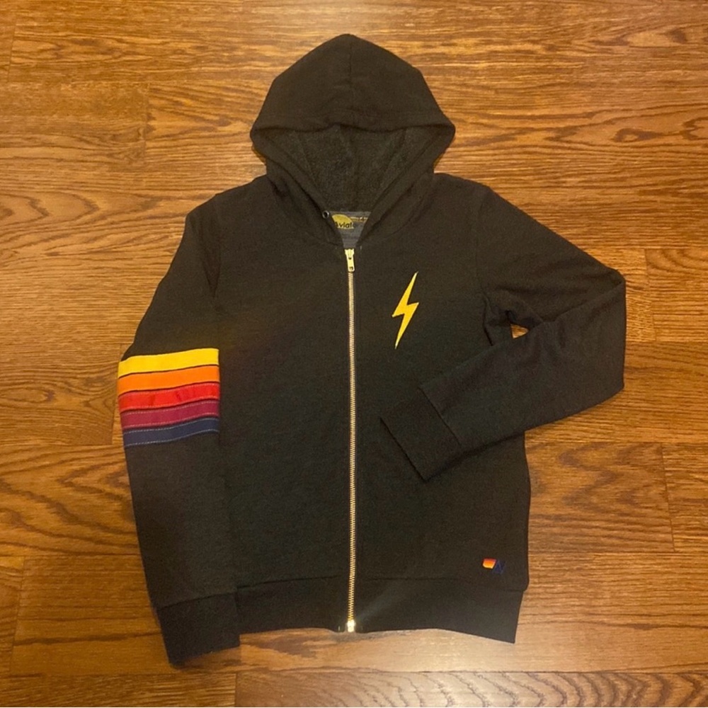 Unisex Aviator Nation Lightning Bolt youth hoodie